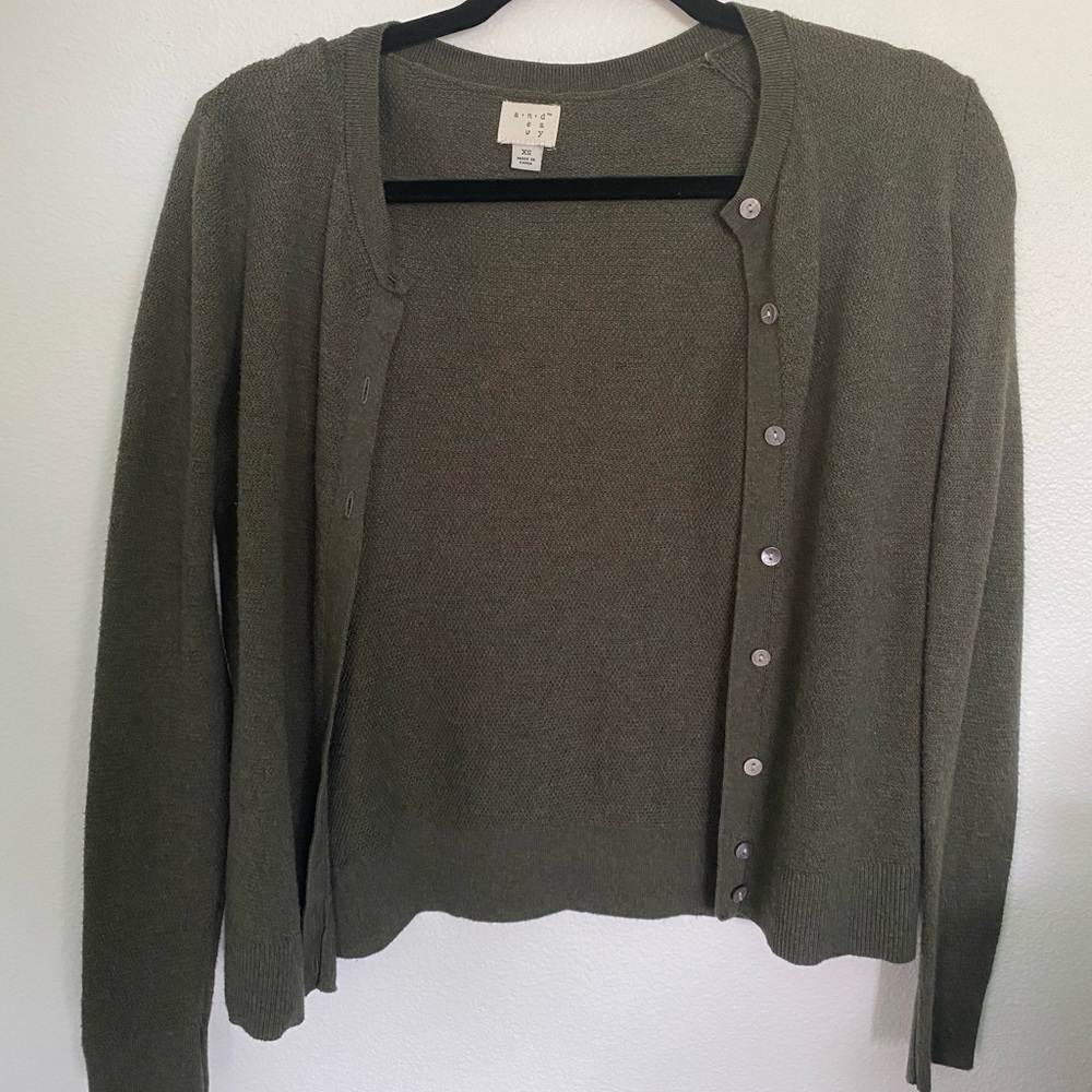 Olive green Linen jacket from ‘A New Day’